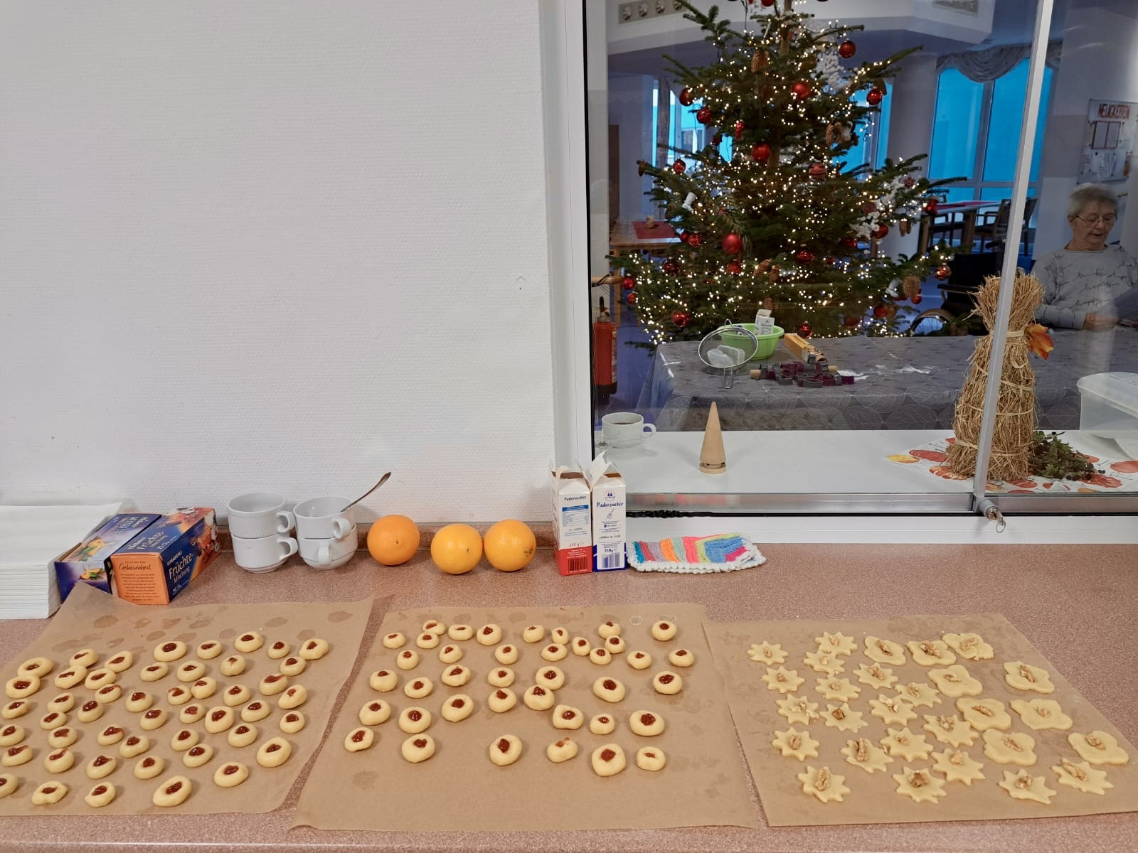 die Plätzchen sind bereit zum backen